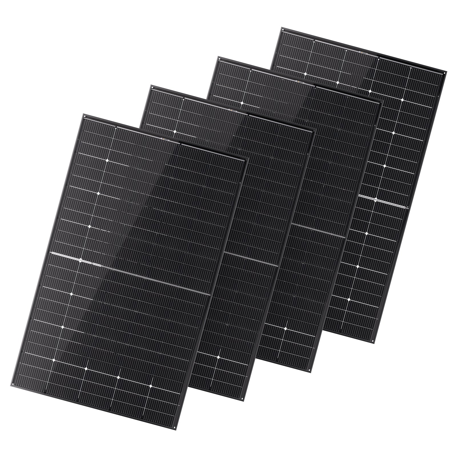 BougeRV 300 Watt N-Type Rigid Bifacial 16BB Mono Solar Panel