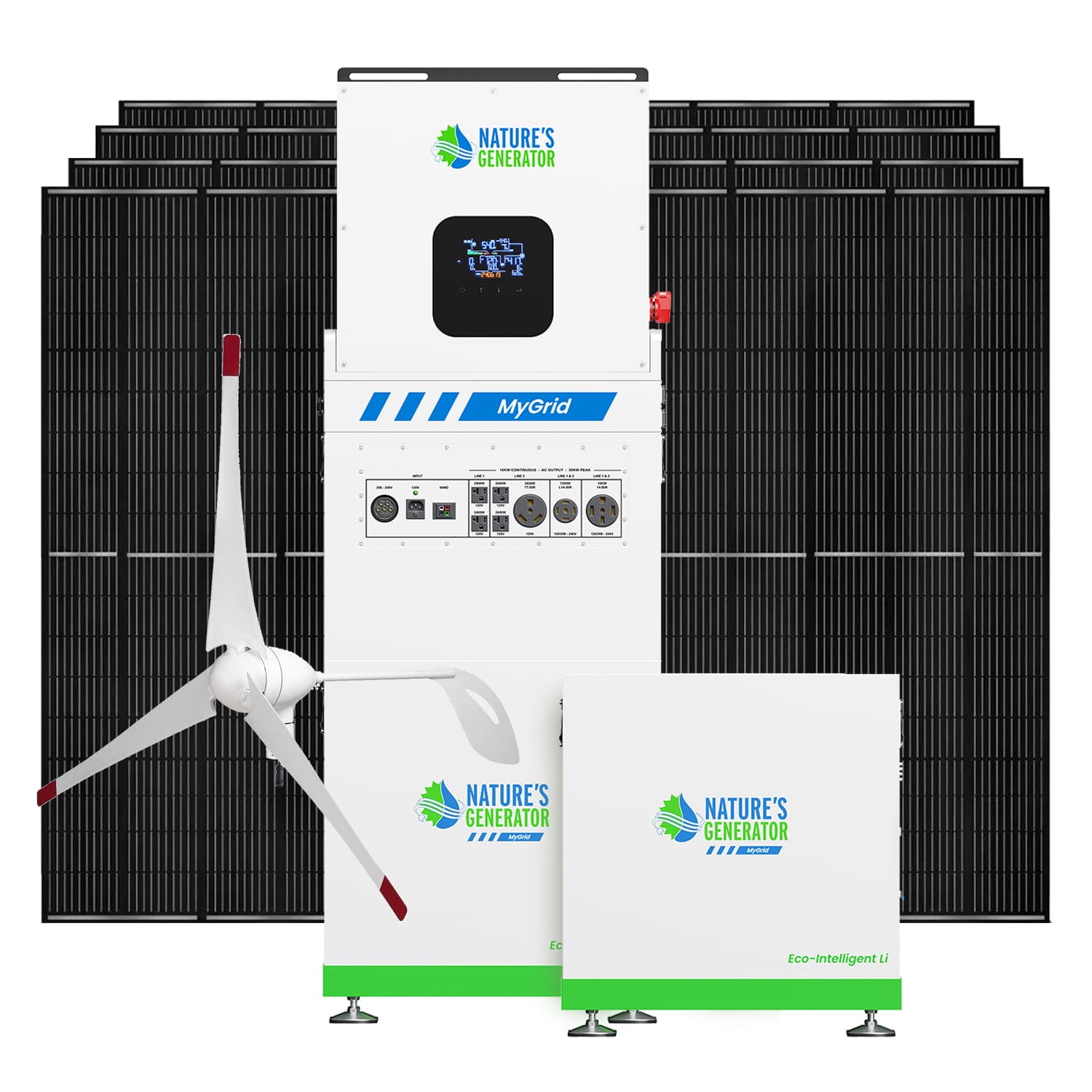 Nature's Generator MyGrid 10K Solar and Wind Generator for Home