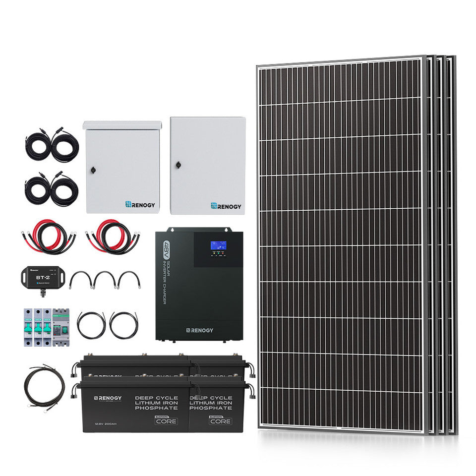 Renogy Energy 1200W/2500W Tiny House Home Cabin Kit SKU: RKIT1200D-US