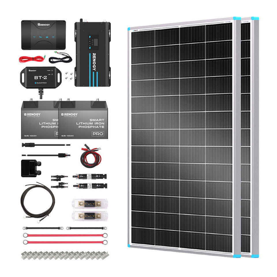 Renogy Energy 400W 12V Solar RV Kit SKU: RKIT400RT-D50D4