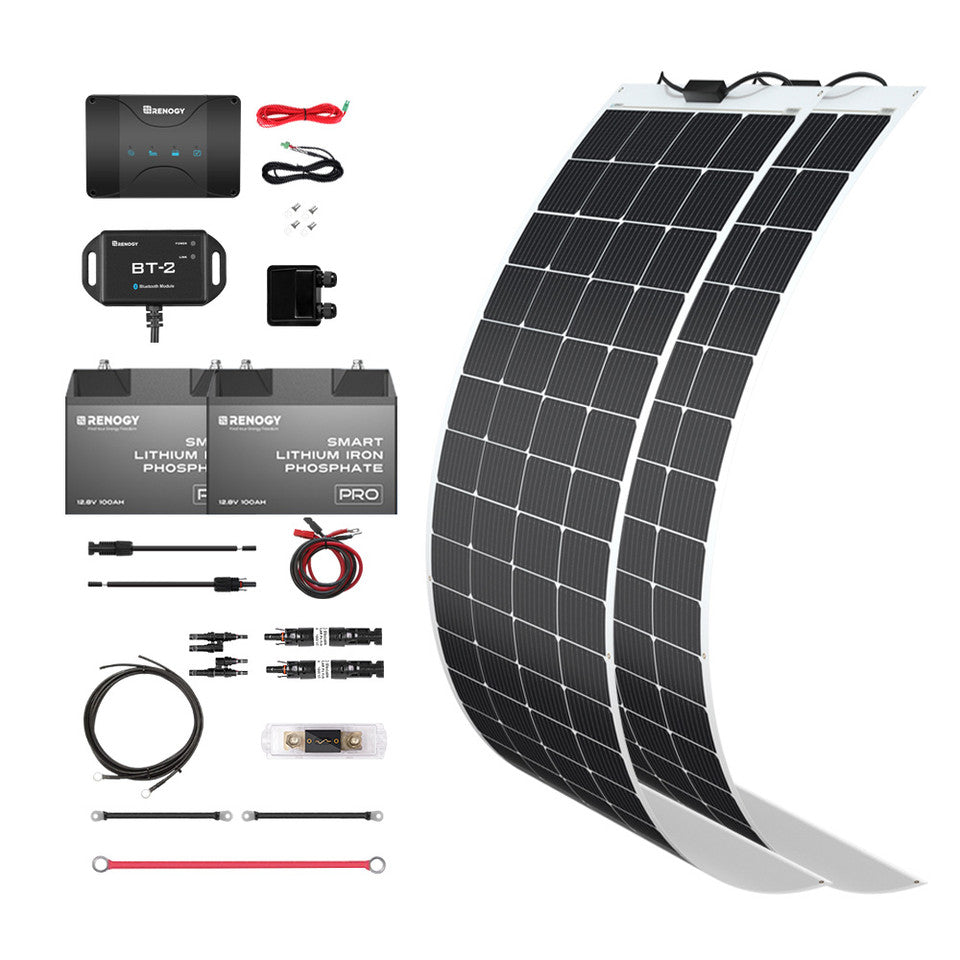 Renogy Energy 400W 12V Solar RV Kit SKU: RKIT400RT-D50D4