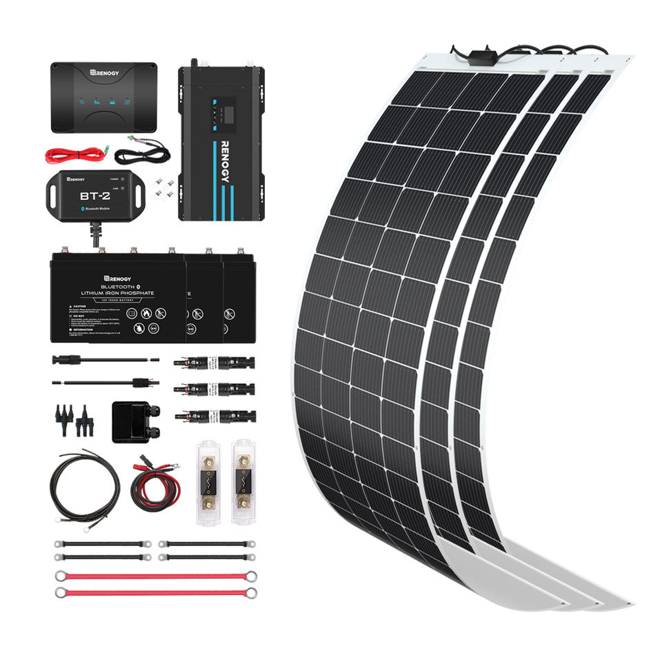 Renogy Energy 600W 12V Solar RV Kit SKU: RKIT600RT-D50D3