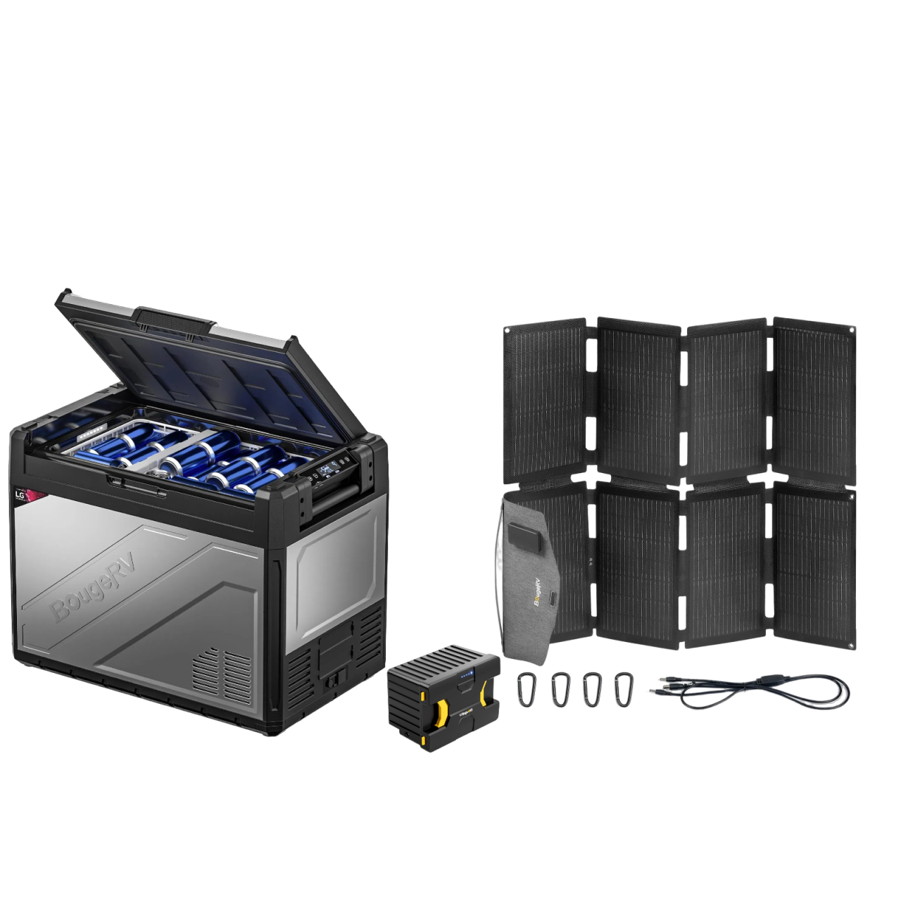 BougeRV Rocky 69QT Dual Zone 12V Portable Fridge