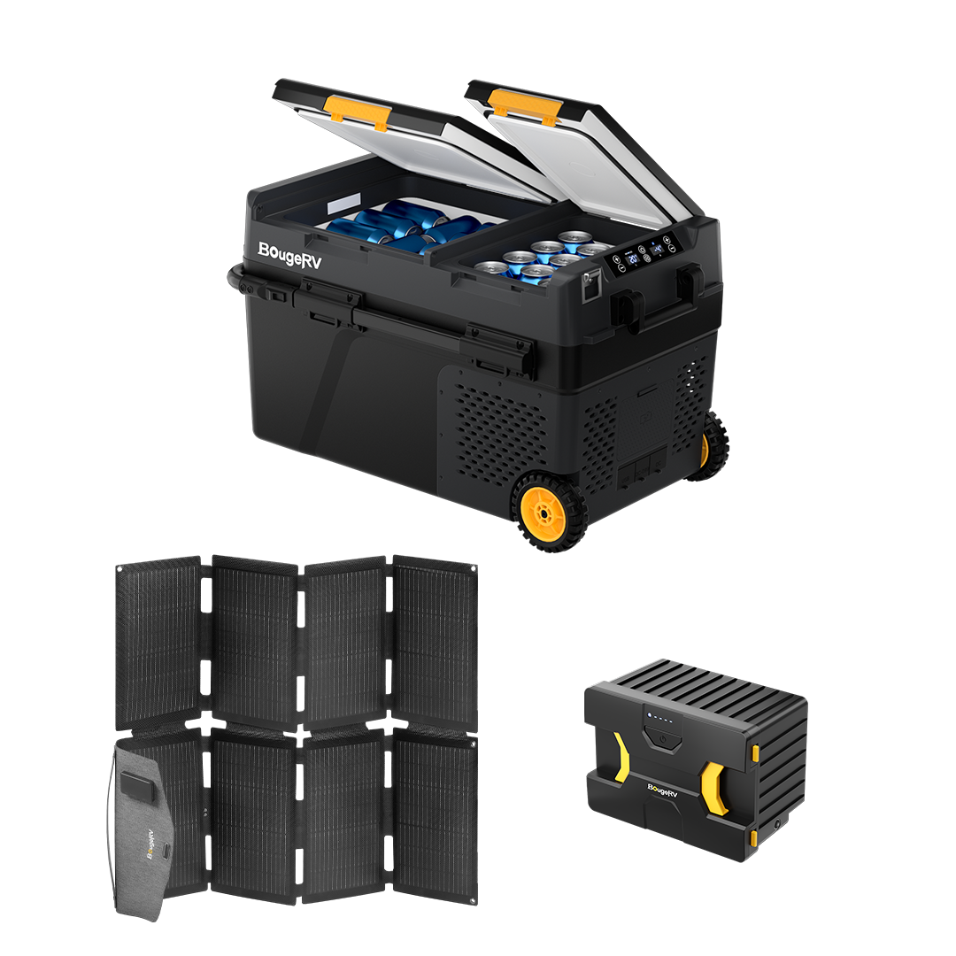 BougeRV CRD2 43QT Dual Zone 12V Portable Fridge Freezer