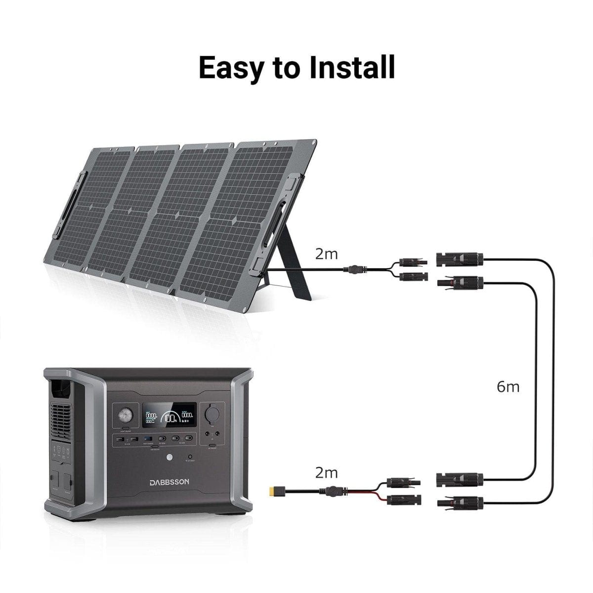 Dabbsson Solar Extension Cable（2*6m）