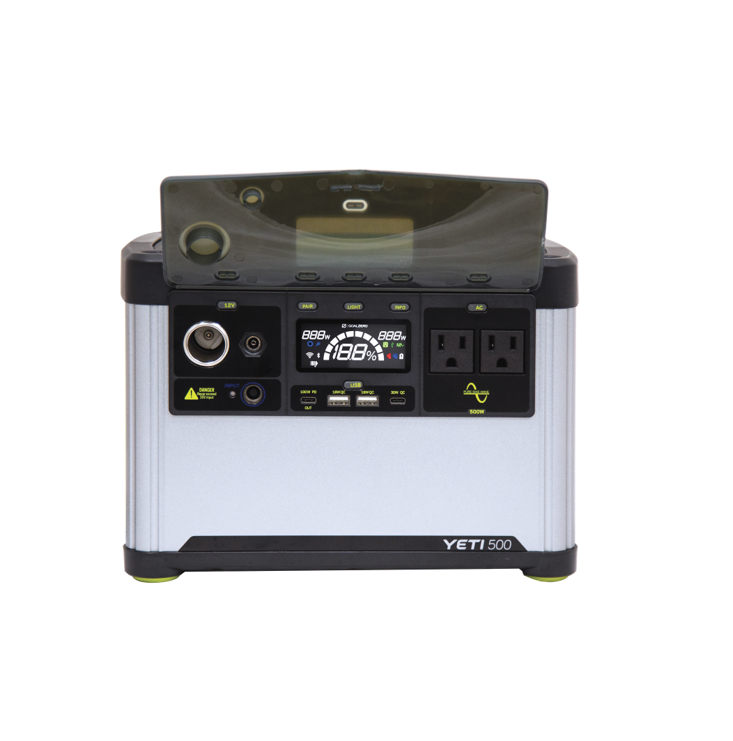 Yeti 500 + Boulder 100 BC Solar Generator